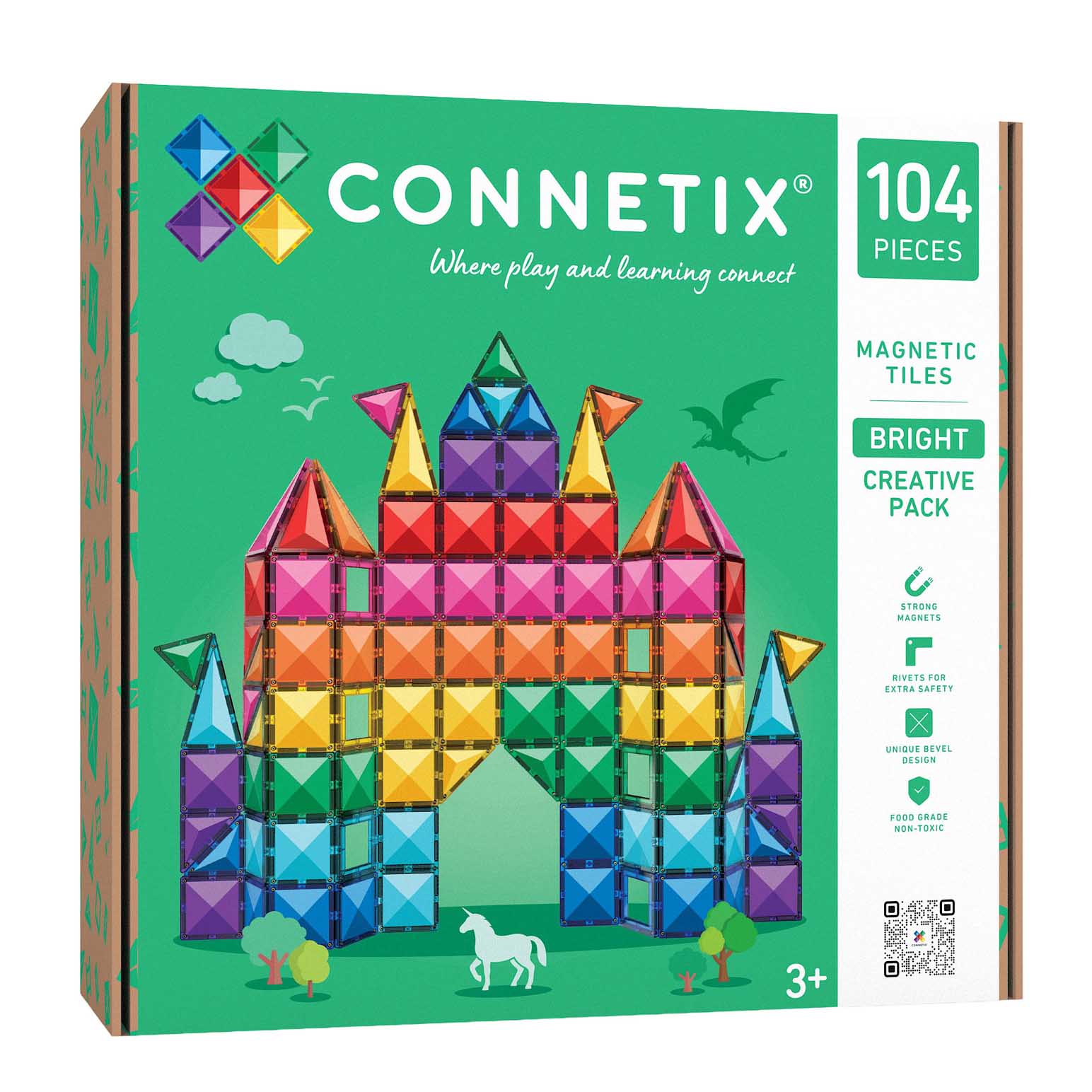 Connetix Tiles Bright Creative Pack 104 Pc