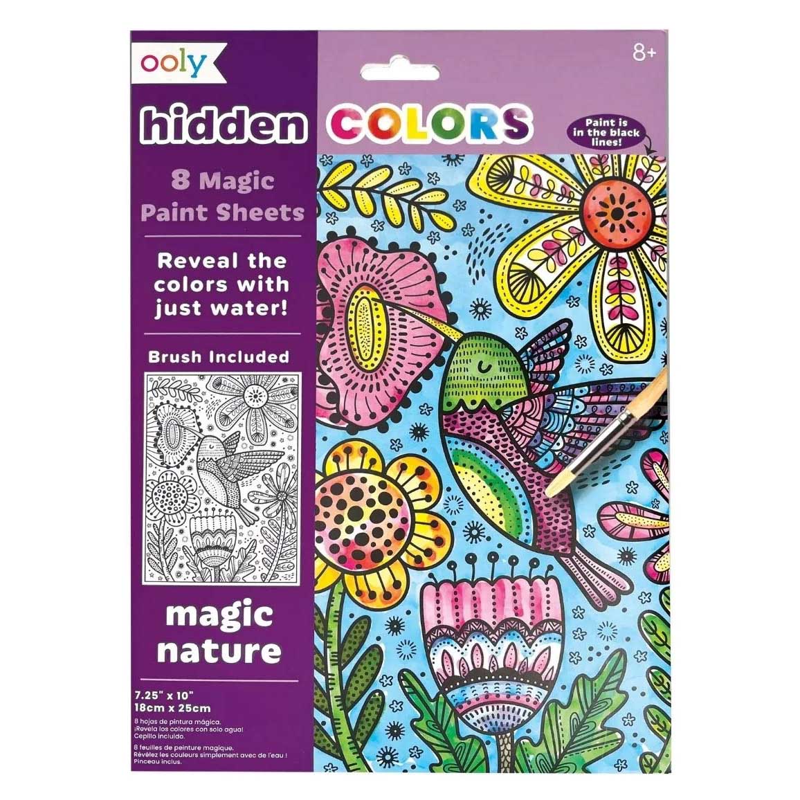 Ooly Hidden Colours Magic Paint Sheets - Magic Nature