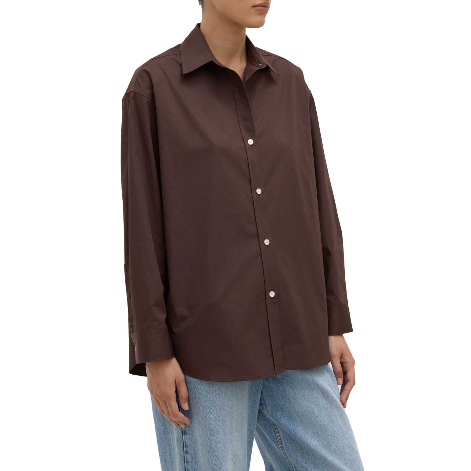 Assembly Label Marigold Poplin Long Sleeve Shirt Ganache