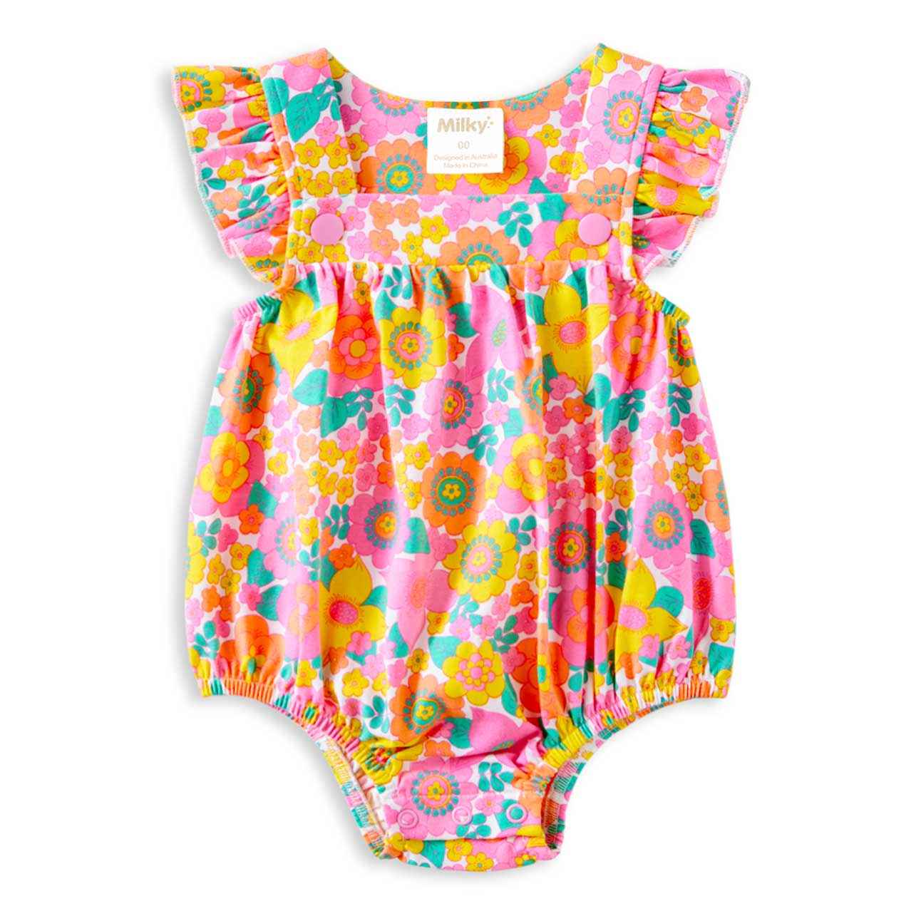 Milky Groovy Garden Playsuit 00-1Y