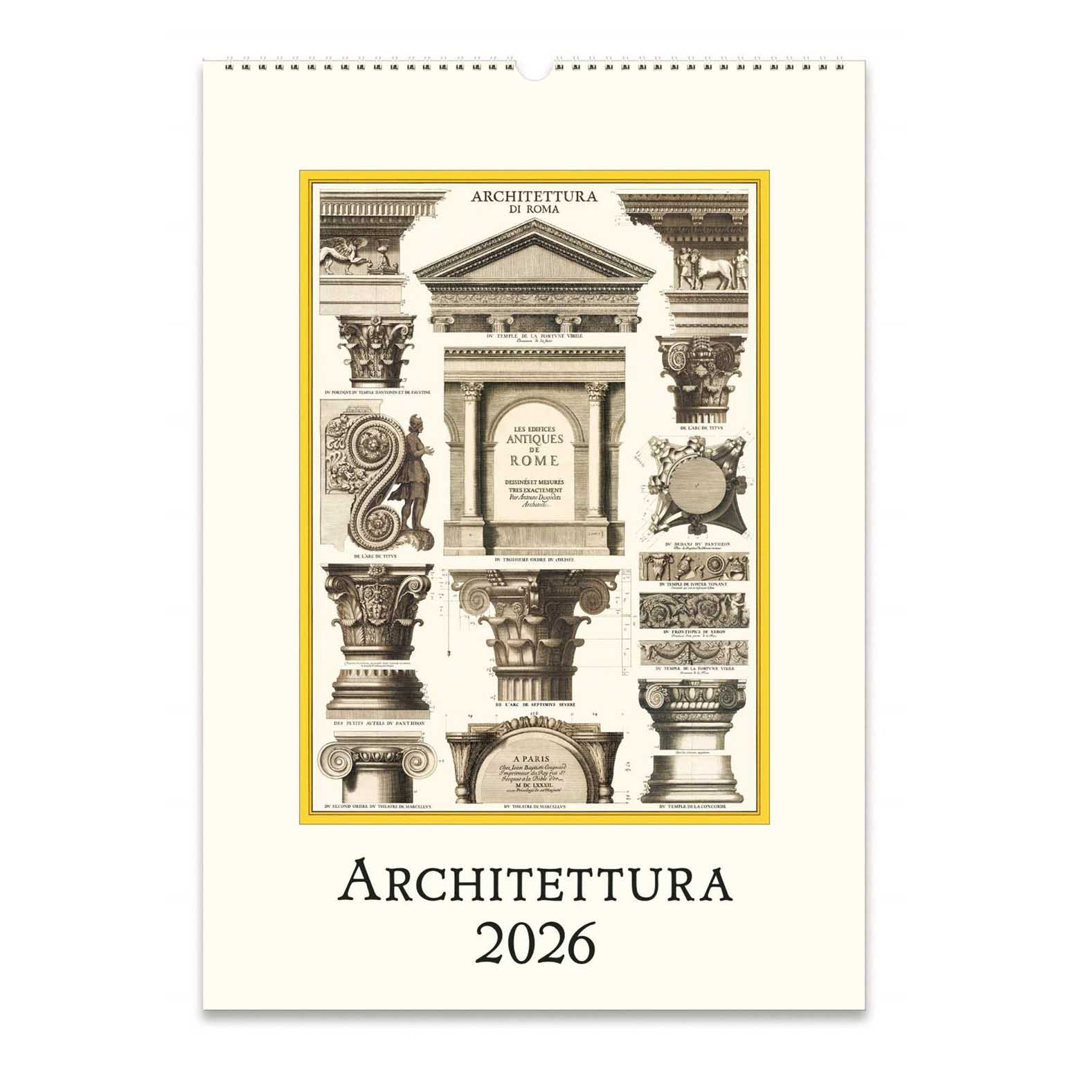Cavallini Architettura 2026 Wall Calendar
