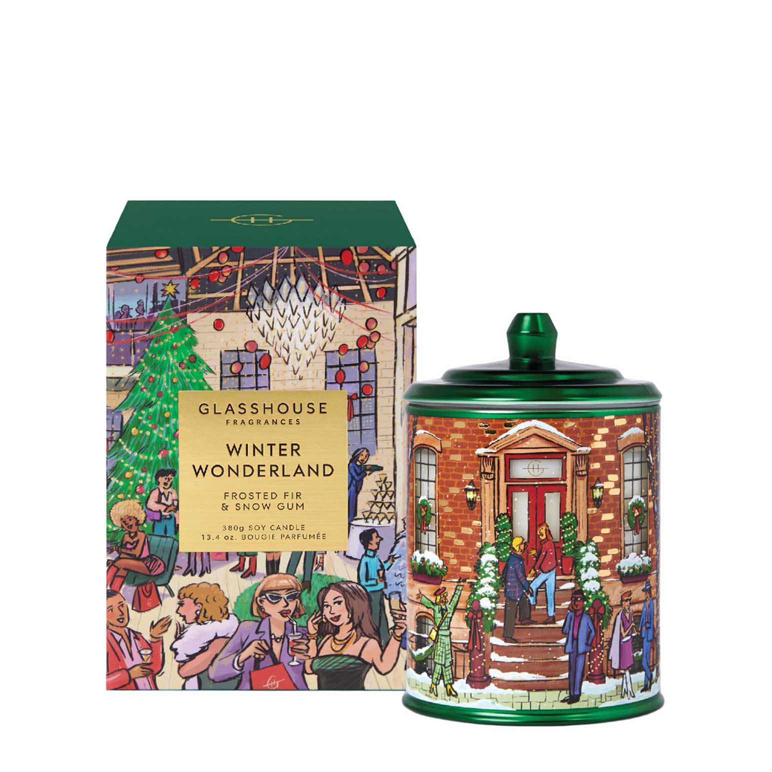 Glasshouse Fragrances Winter Wonderland Soy Candle 380g