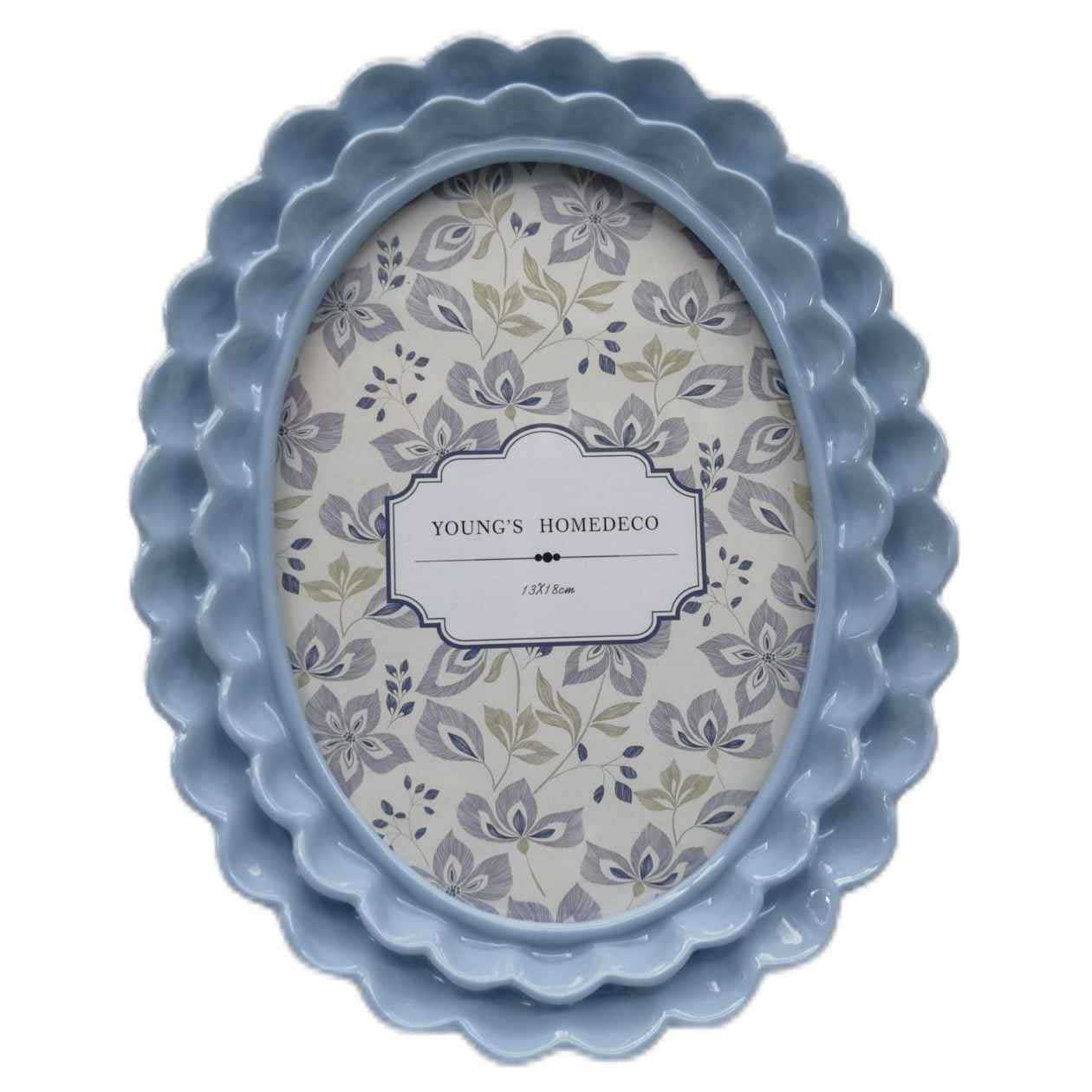 Urban Products Lotti Petal Oval Frame Blue 5x7