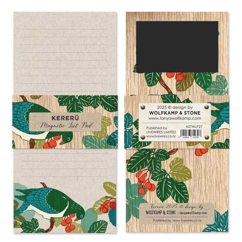 Tanya Wolfkamp Kereru Magnetic List Pad