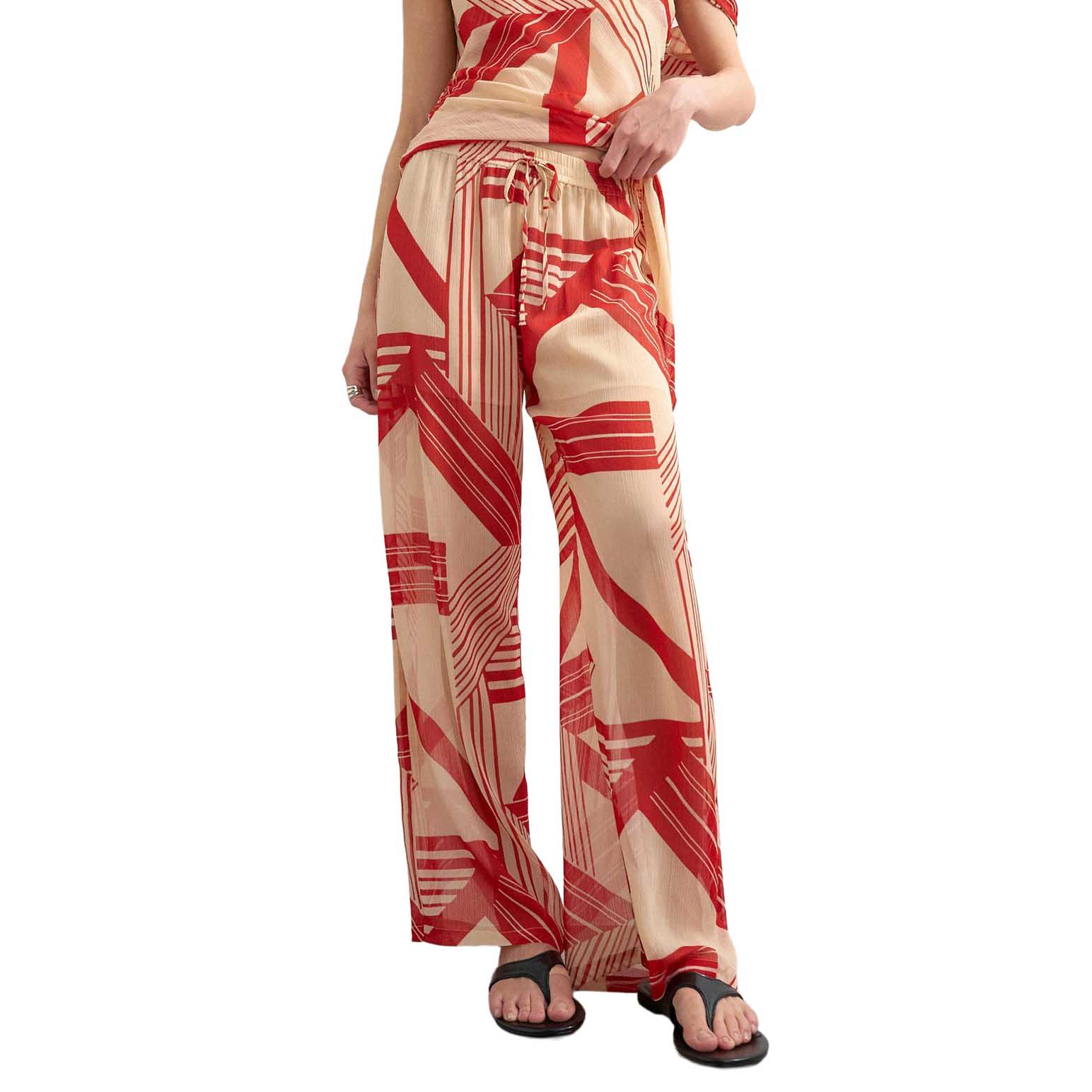 TOPSHOP Noel Chiffon Wide Leg Trousers