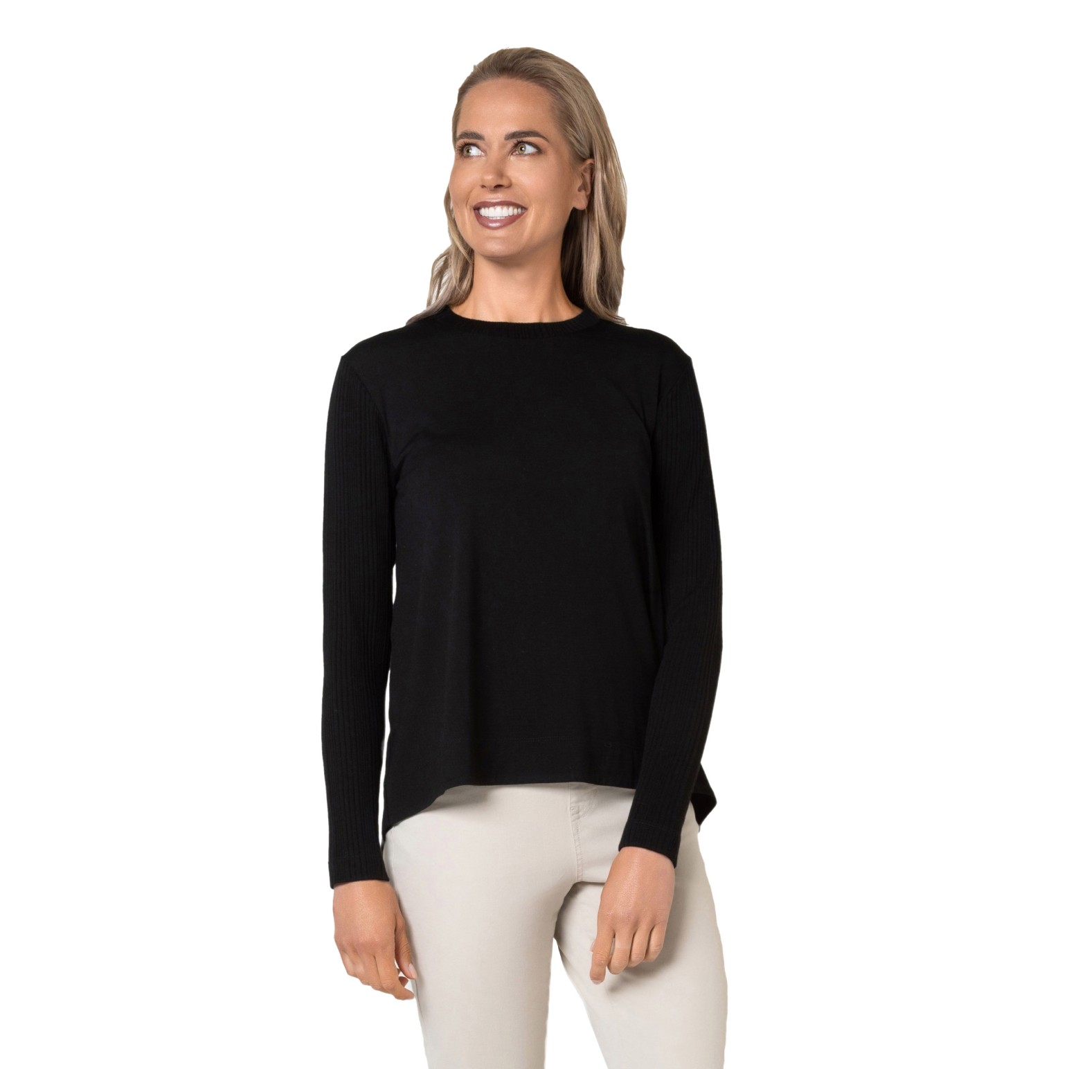 B Merino Swing Hem Top