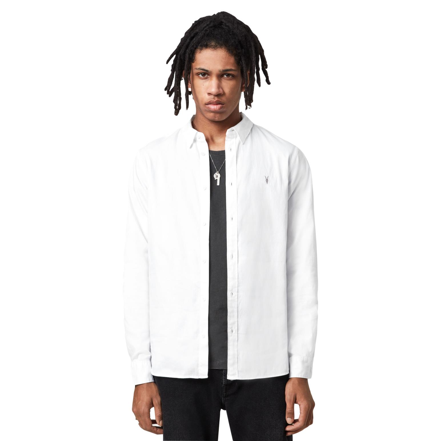 AllSaints Hawthorne Ramskull Stretch Fit Shirt