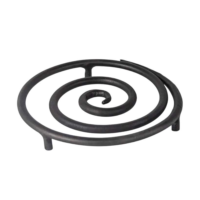 French Country Spiral Forged Trivet Black