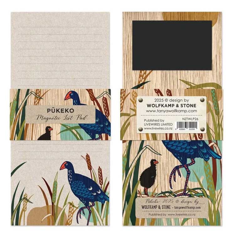 Tanya Wolfkamp Pukeko Magnetic List Pad