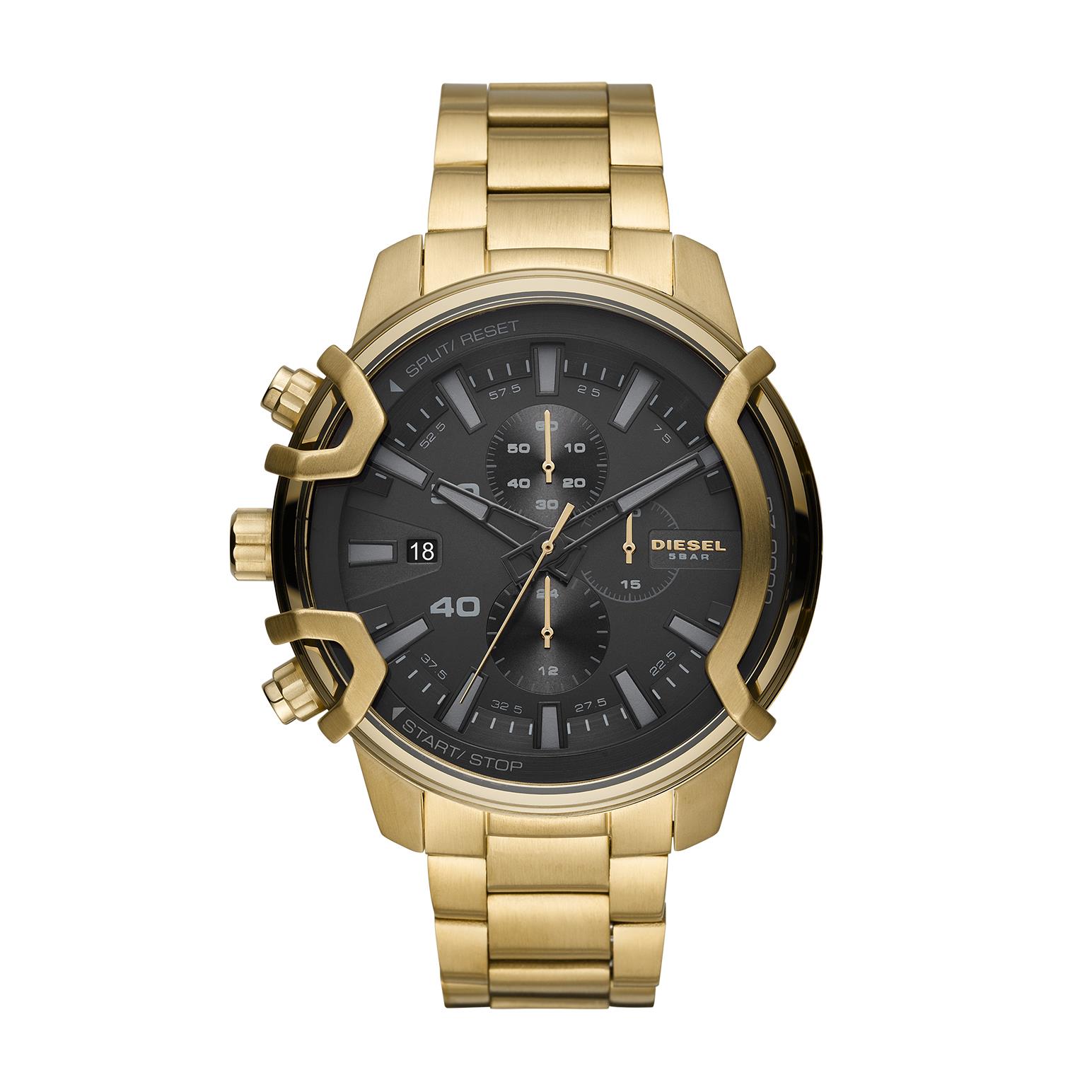 Diesel Griffed Gold-Tone Chronograph Watch DZ4522