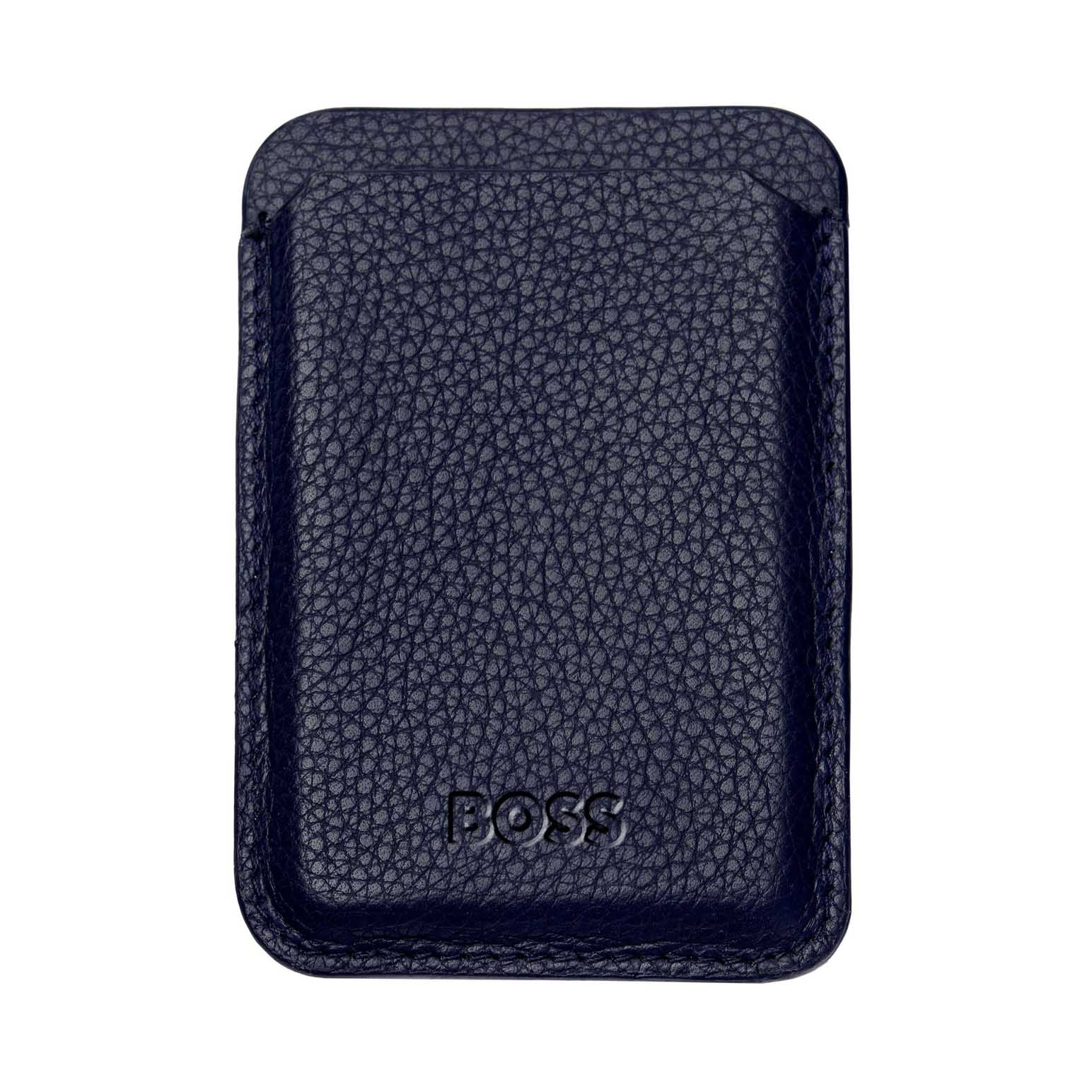 Boss Card Holder Mobile Classic Grained Navy