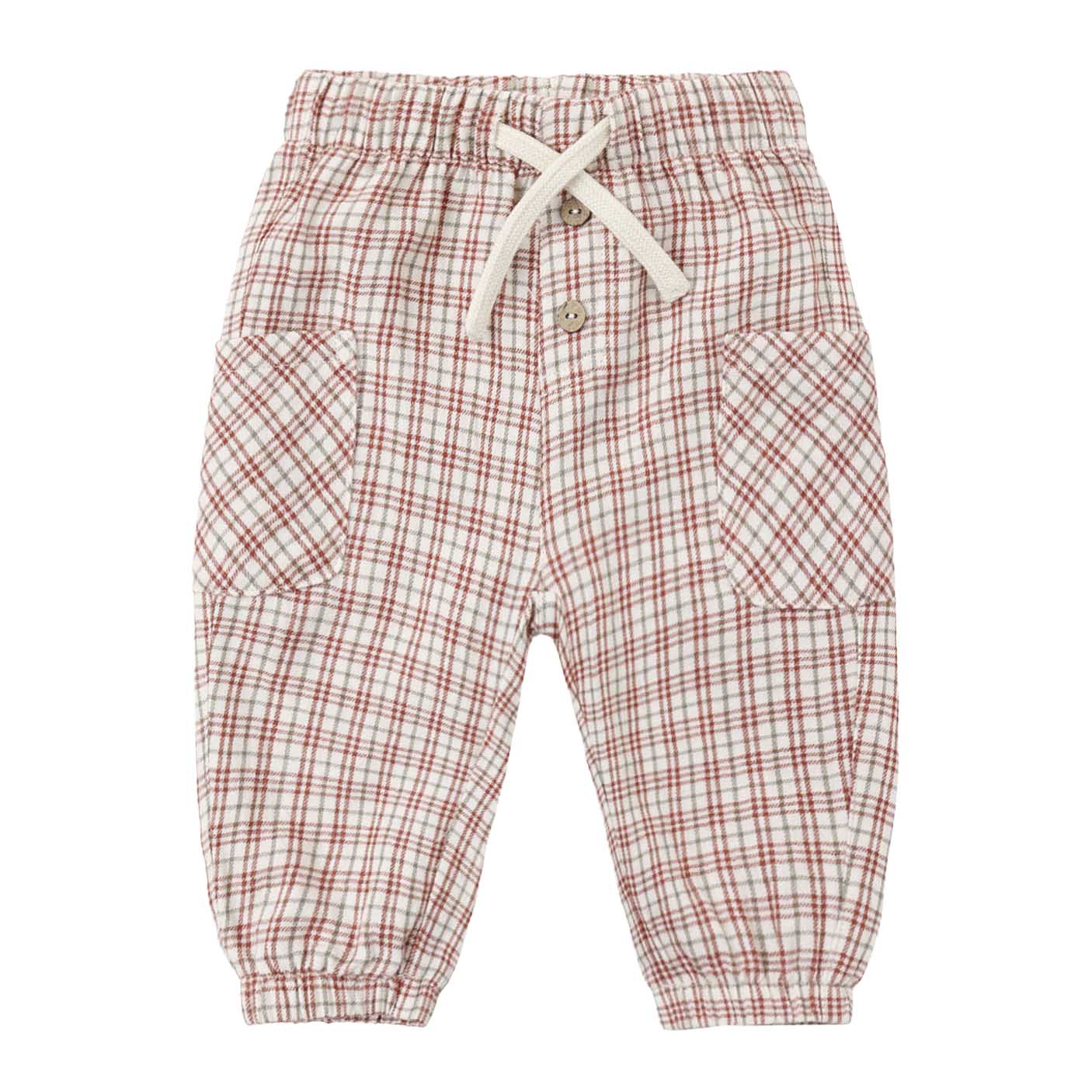 Quincy Mae Luca Pant Christmas Plaid 3-24M