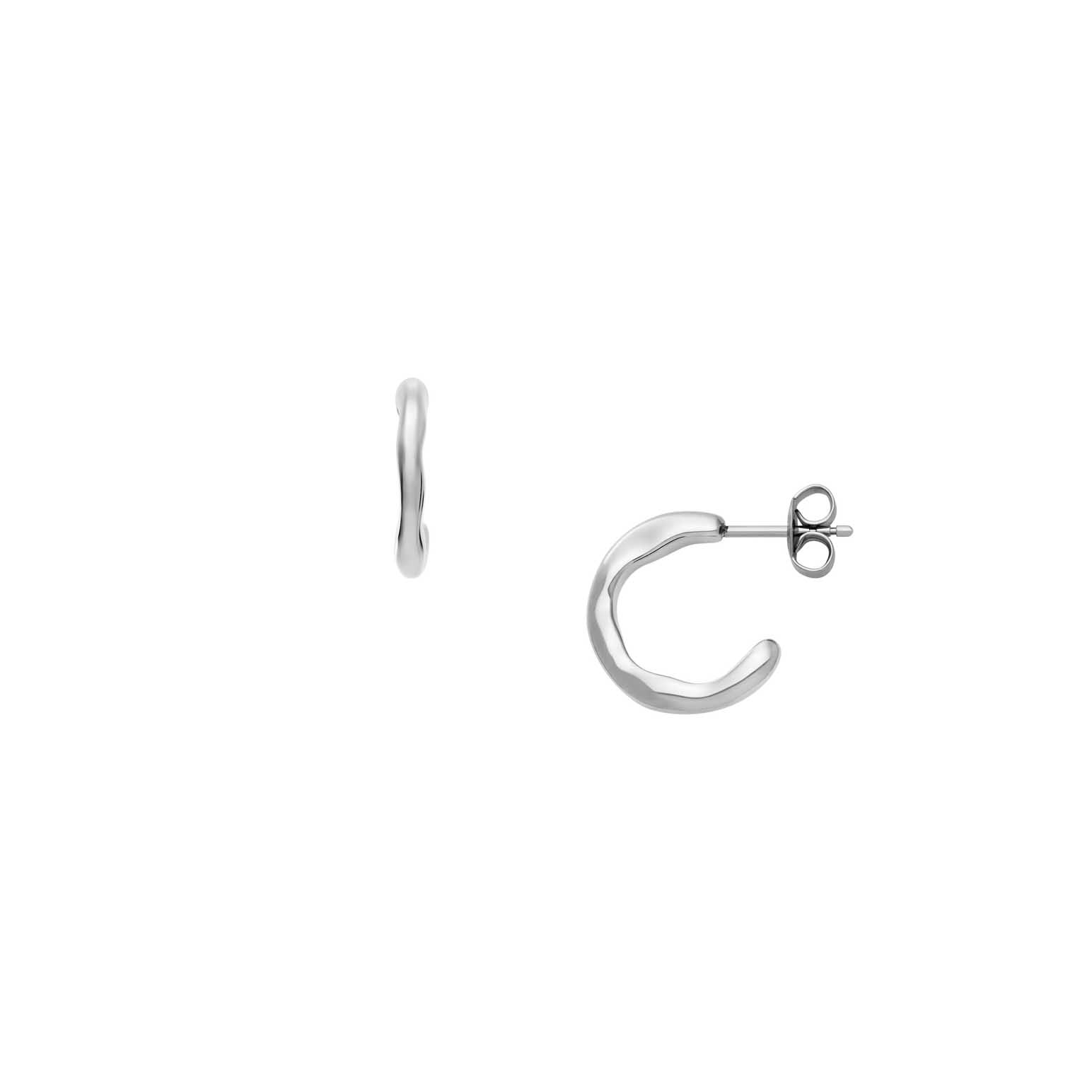 Skagen Moderne Stak Silver-Tone Stainless Steel Hoop Earrings SKJ1869040