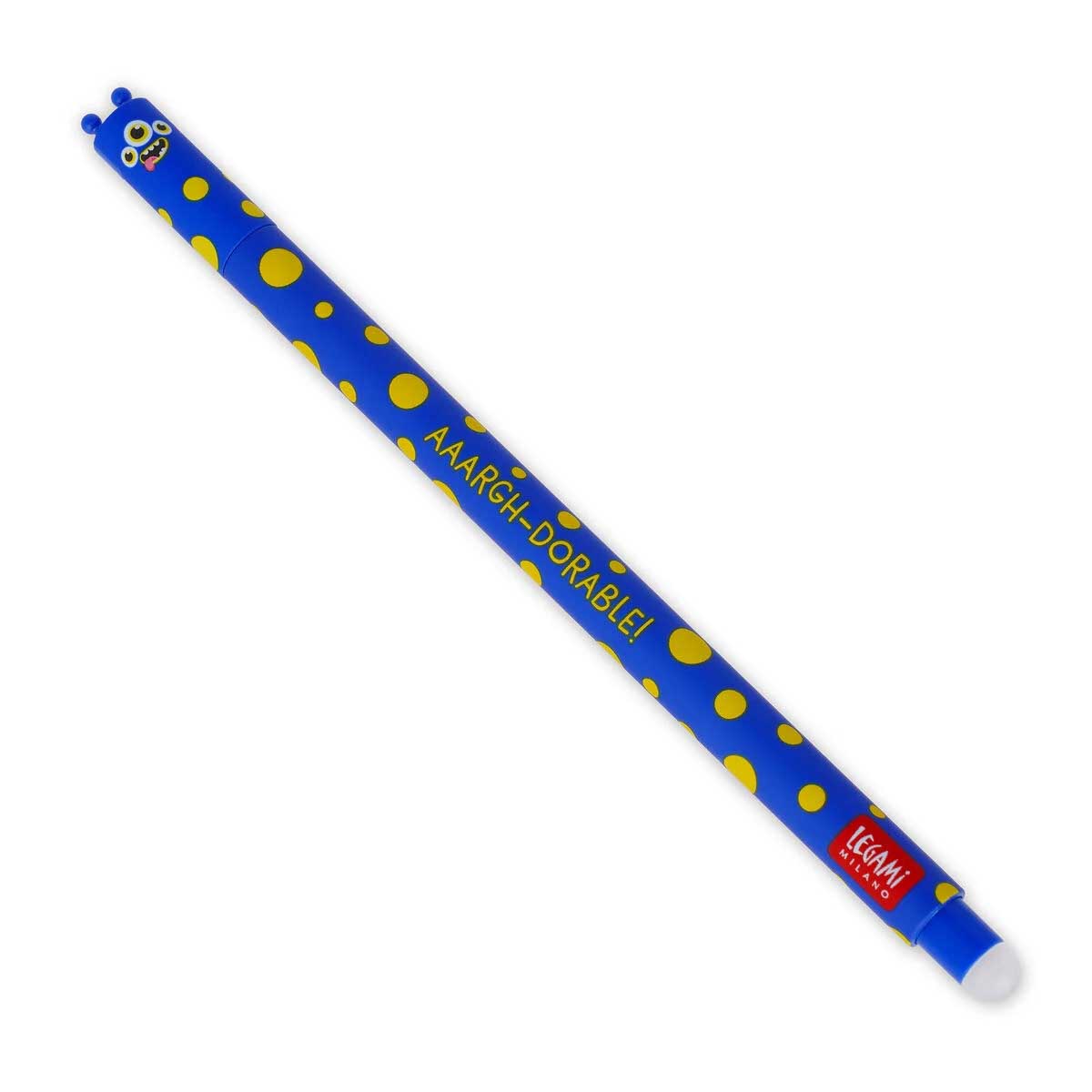 Legami Monster Erasable Gel Pen Single - Blue Ink