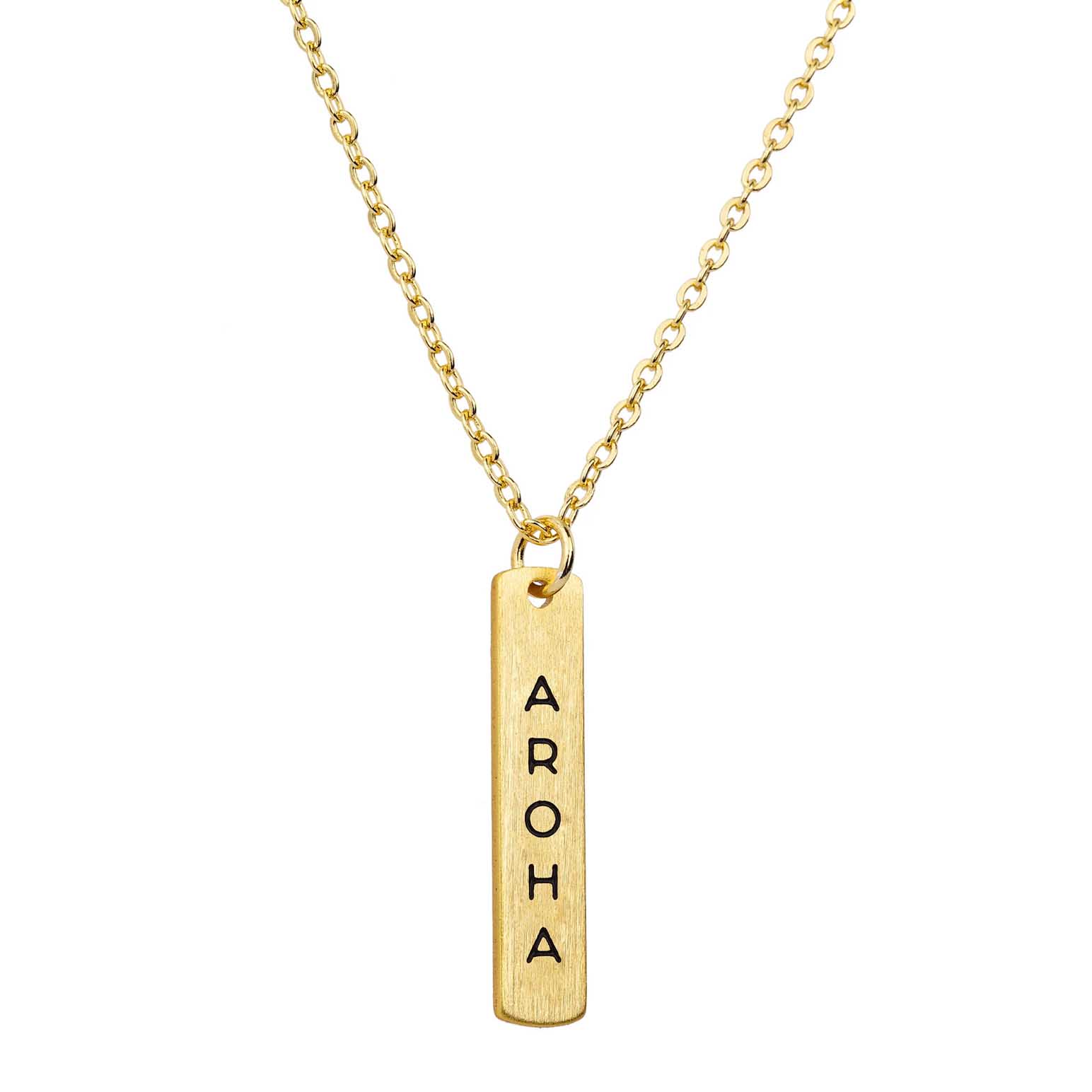 Little Taonga Te Reo Aroha Necklace - Gold