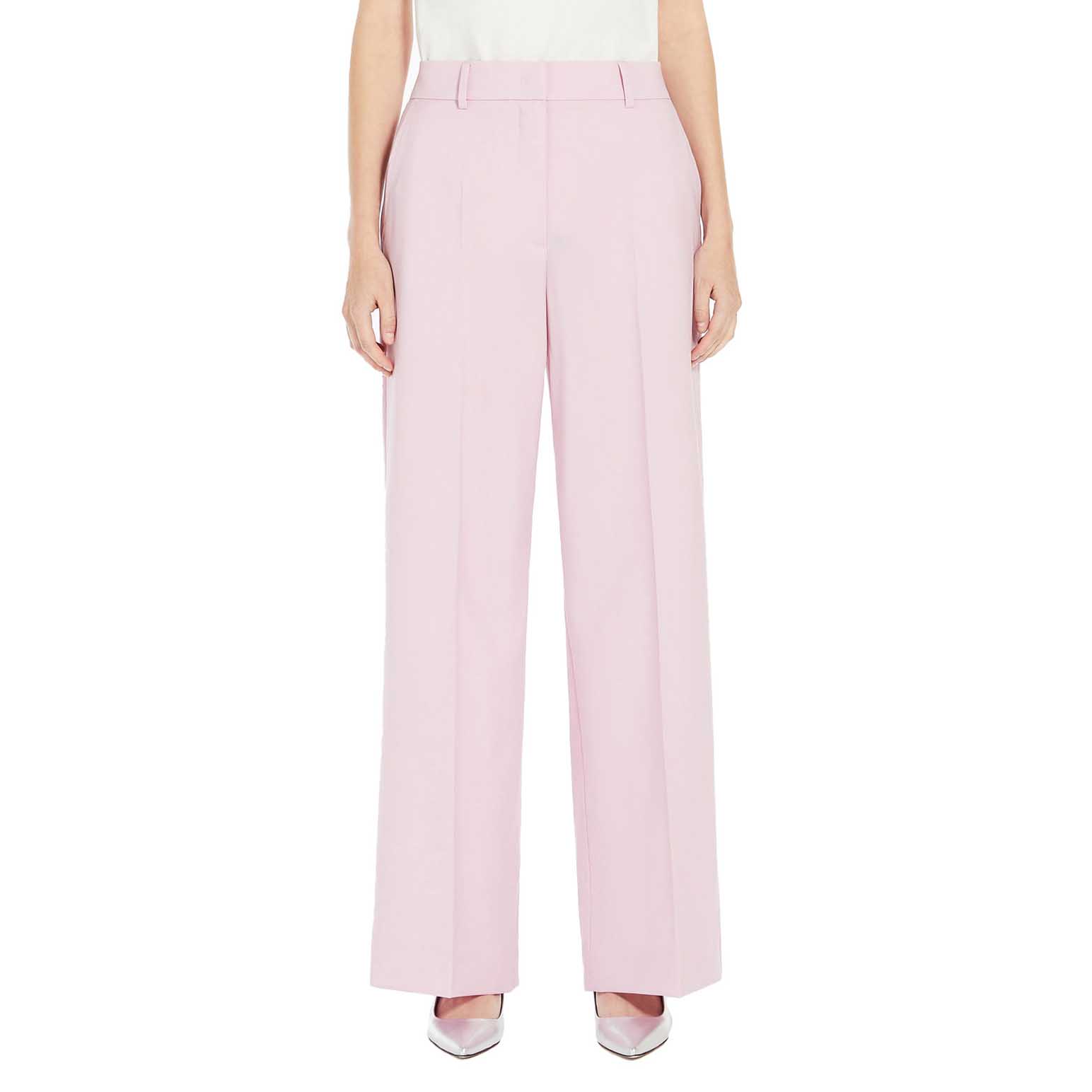 Weekend Max Mara Visivo Wool Canvas Palazzo Trousers