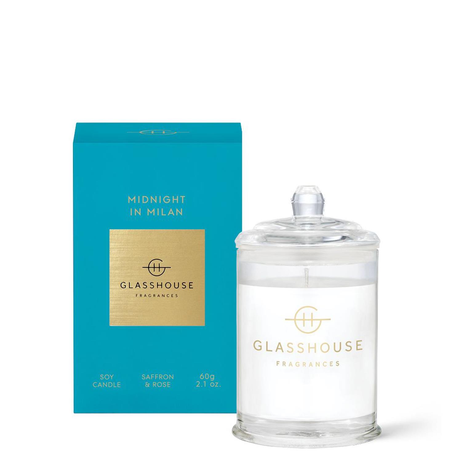 Glasshouse Fragrances Midnight In Milan Soy Candle 60g