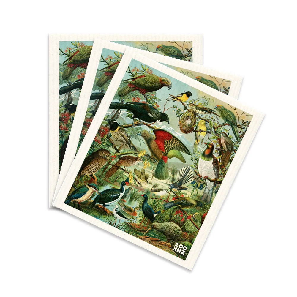 Swedish Dishcloths - NZ Native Birds