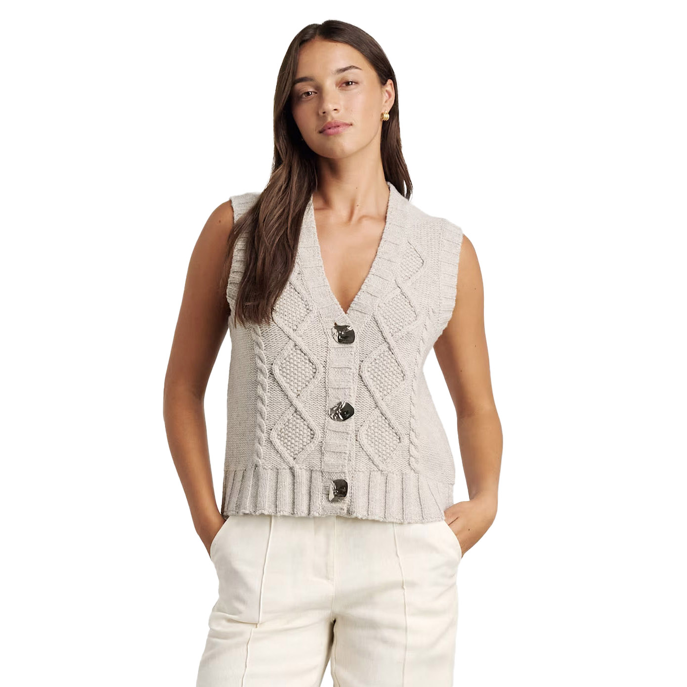 JAG Imogen Cable Knit Vest