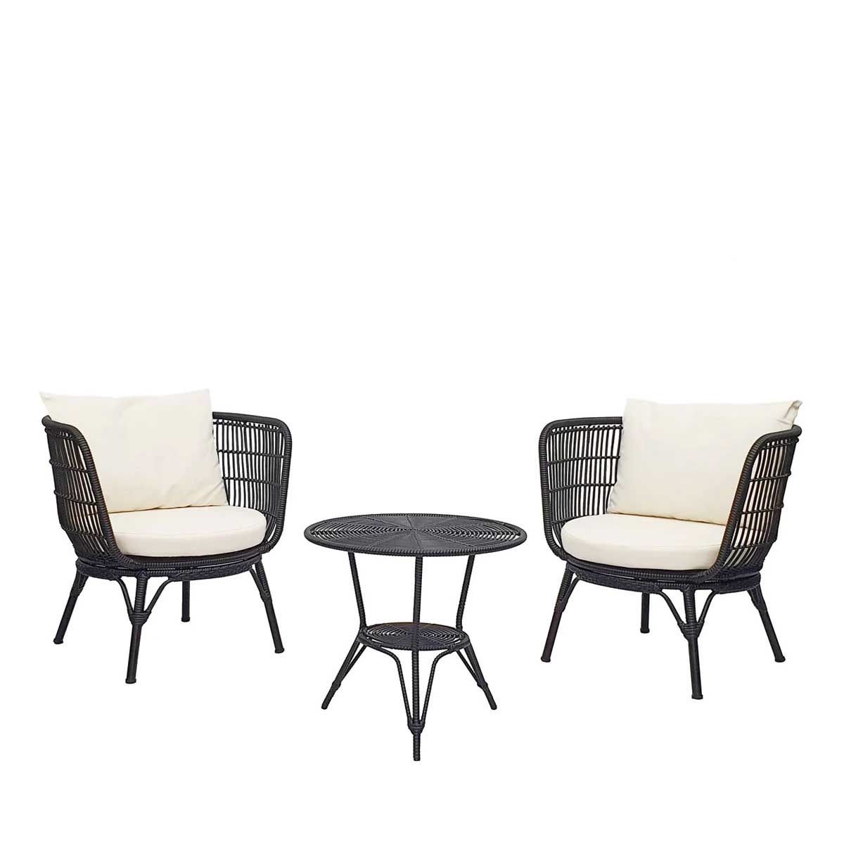 Clifton Outdoor 3-Piece Setting - Black