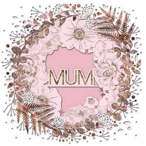 Image Gallery Mother's Day Diecut Floral Wreath Card
