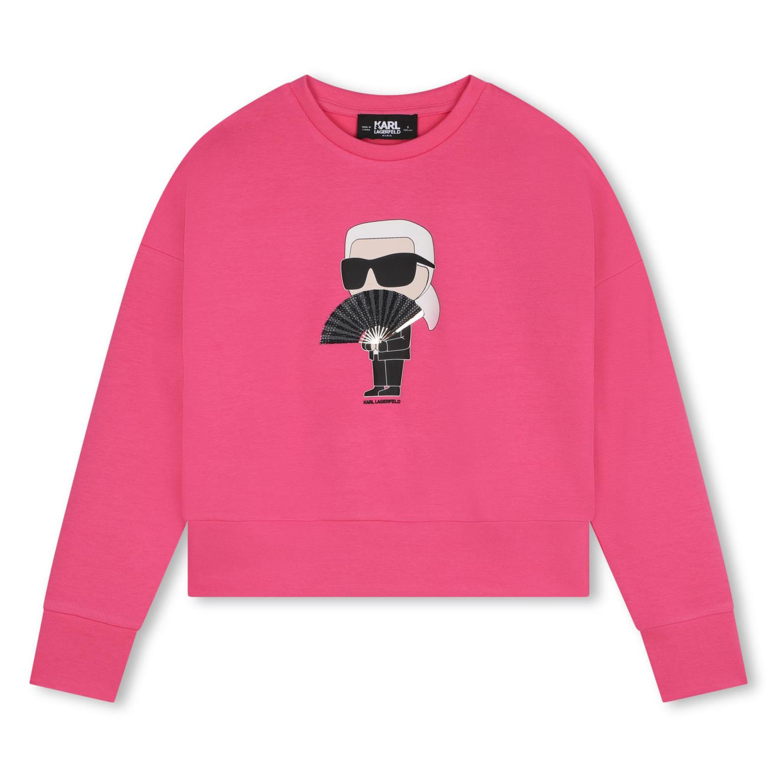 Karl Lagerfeld Rhinestone Graphic Sweatshirt 6Y - 8Y