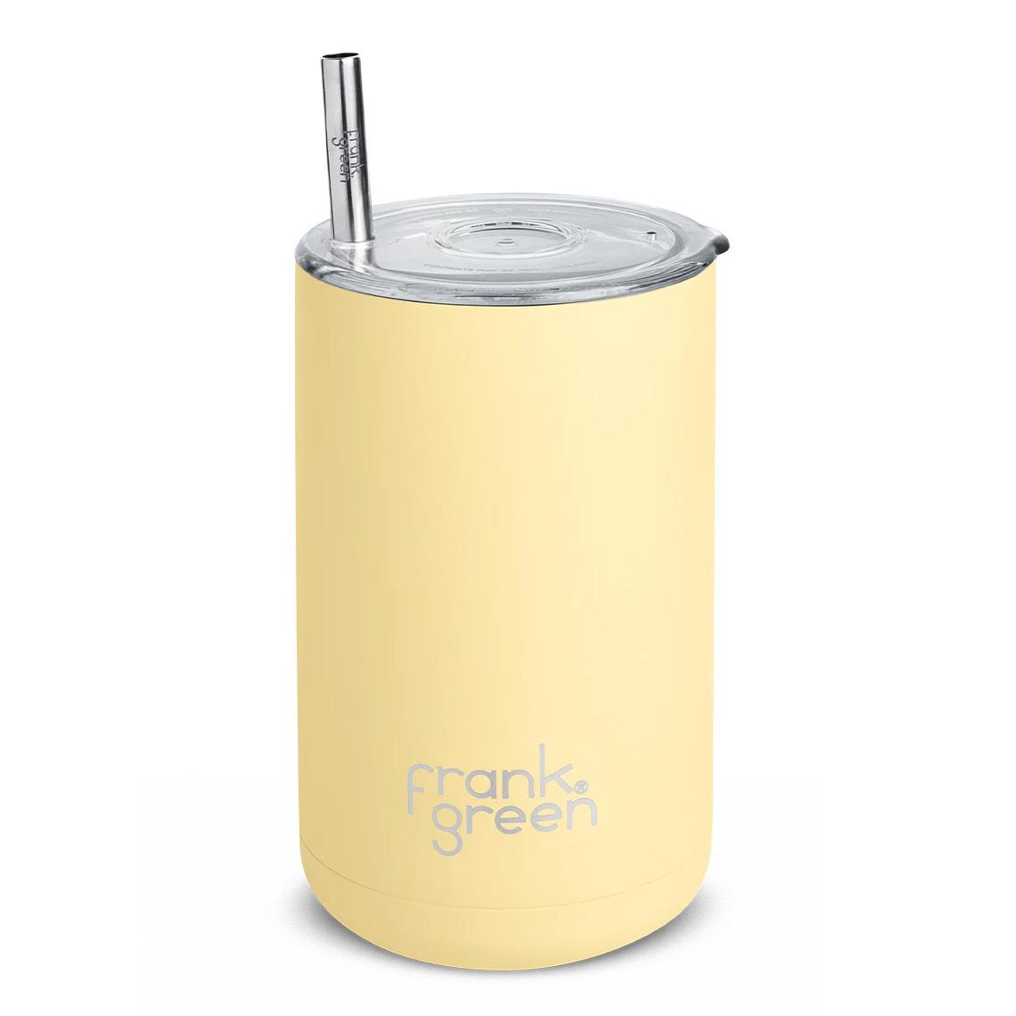 frank green Iced Coffee Cup with Straw Buttermilk