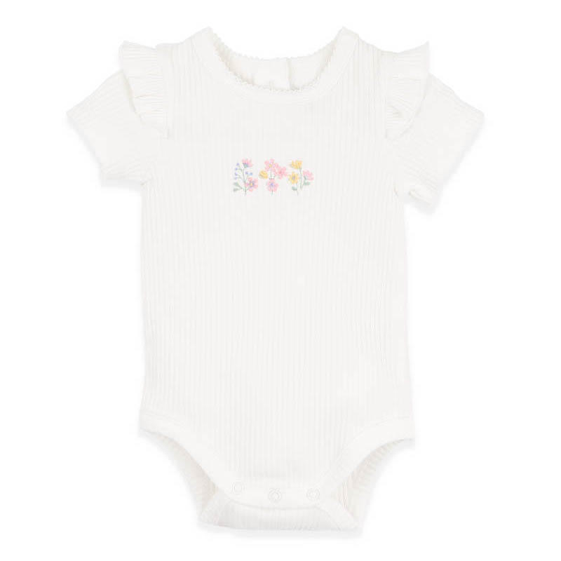 Bébé Bonnie Organic Embroidered Bodysuit
