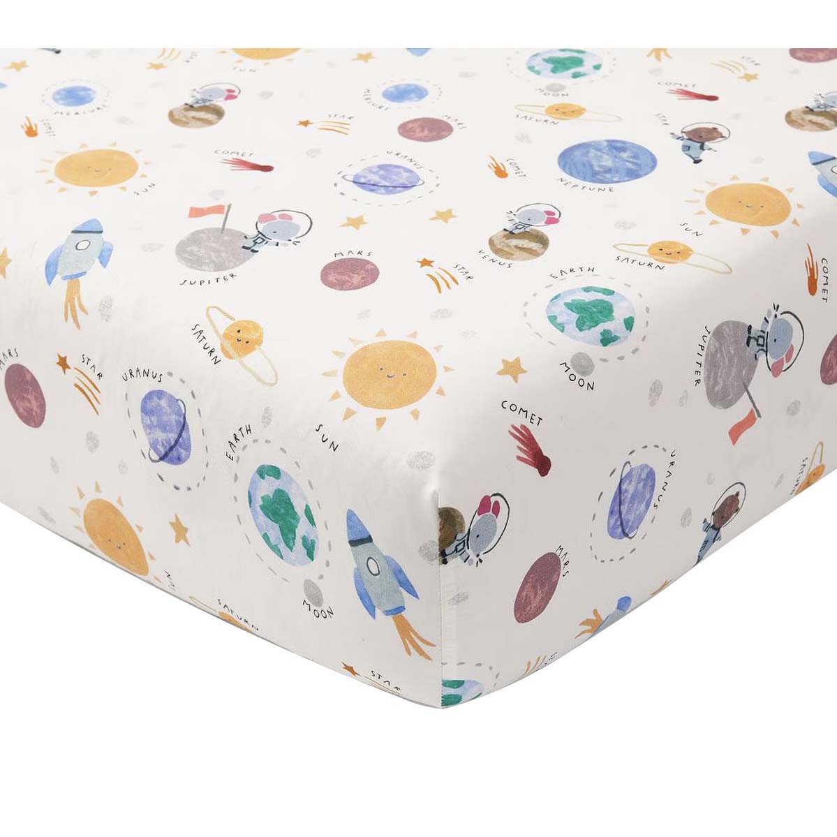 Pottery Barn Kids Organic Space Crib Fitted Sheet
