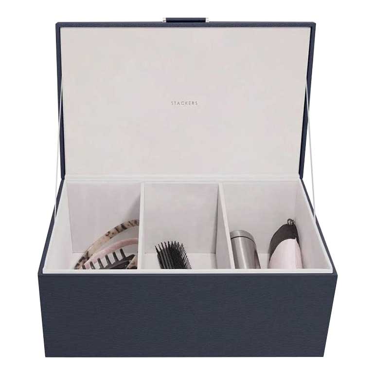 Stackers Medium Lidded Storage Box Navy