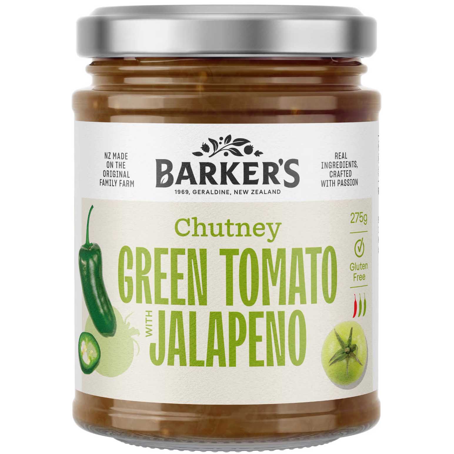 Barker's Green Tomato with Jalapeno Chutney 275g