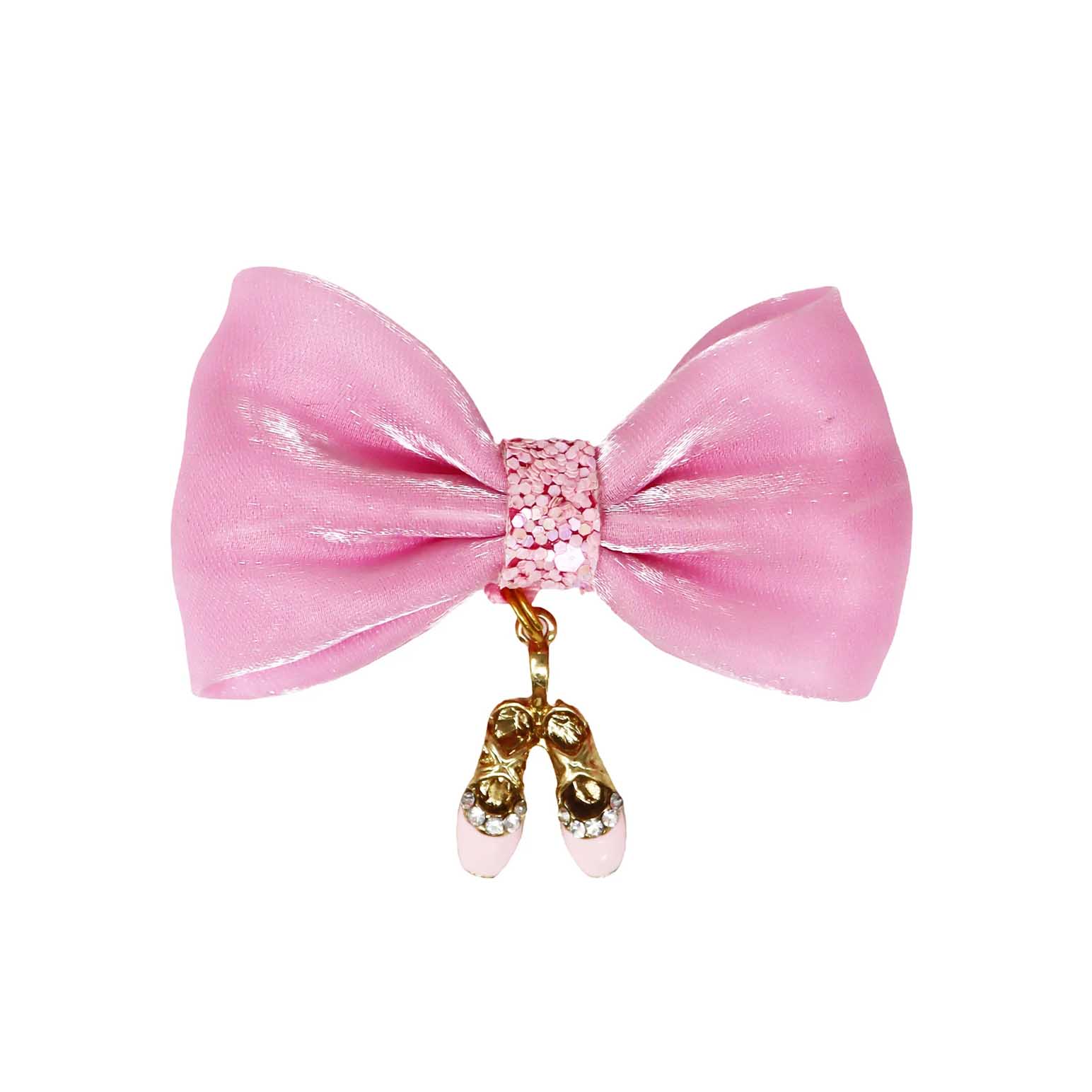 Pink Poppy Ballerina Bow Hair Clip