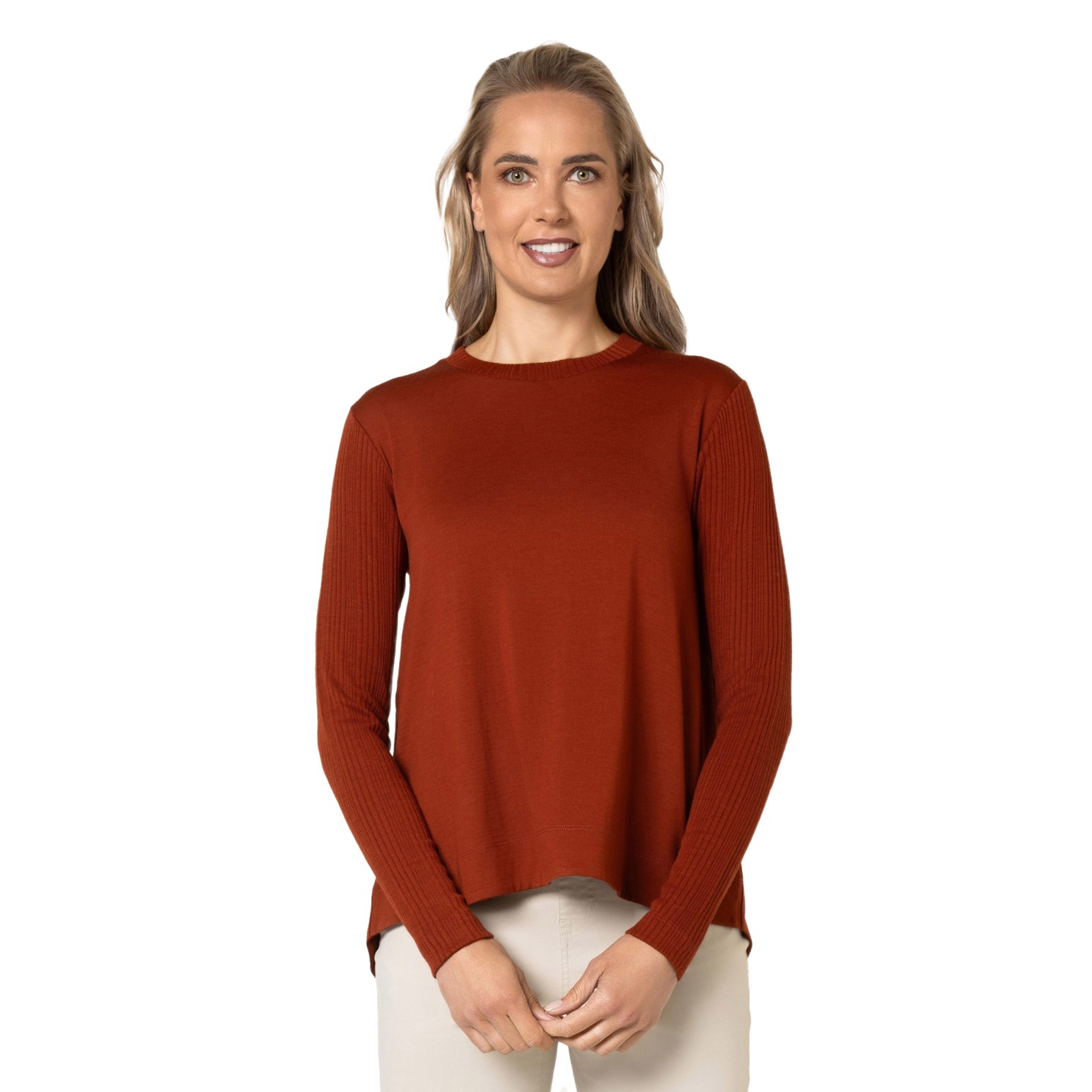 B Merino Swing Hem Top