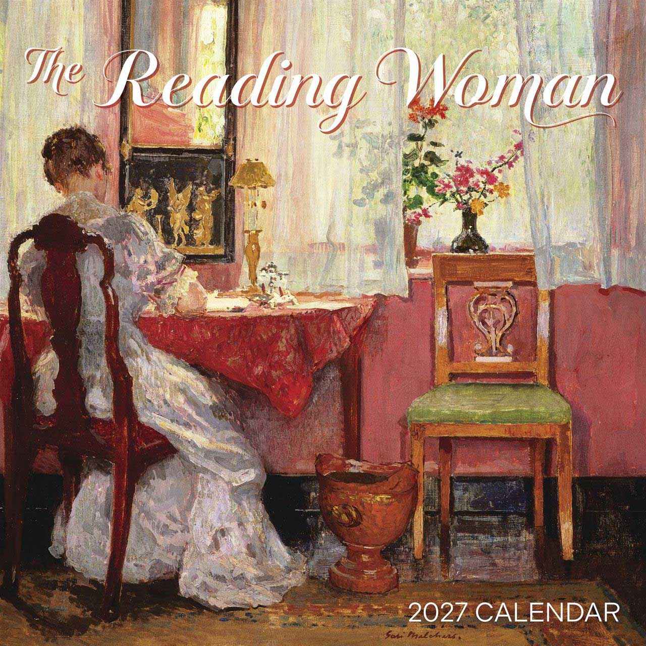 Pomegranate The Reading Woman Wall Calendar 2027