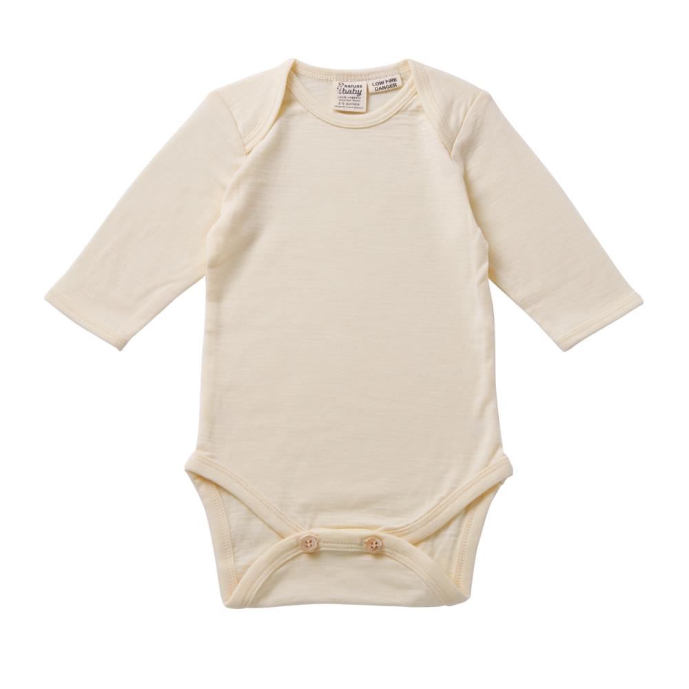 Nature Baby Long Sleeve  Merino Bodysuit