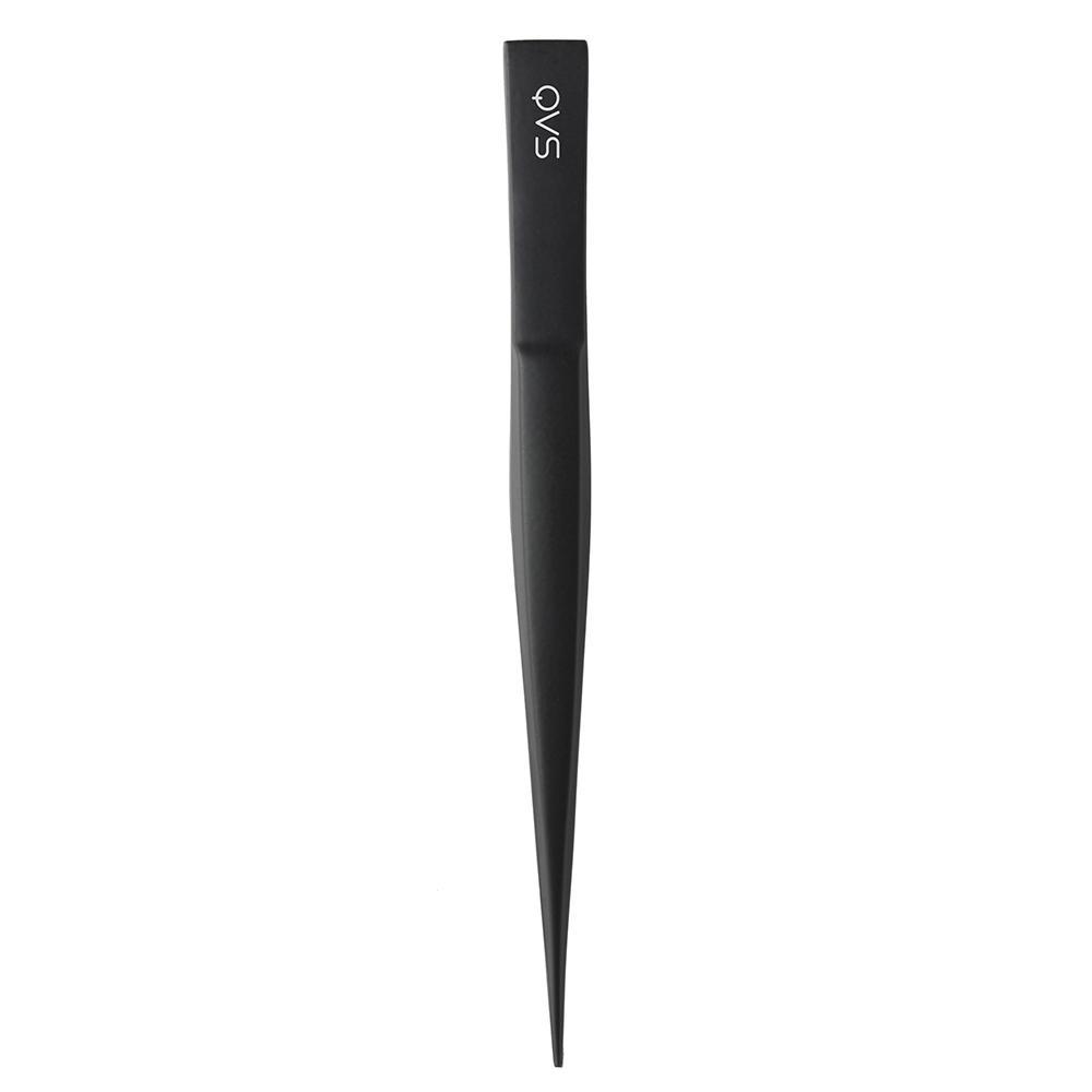 QVS Astro Matt Black Pointed Tip Tweezers