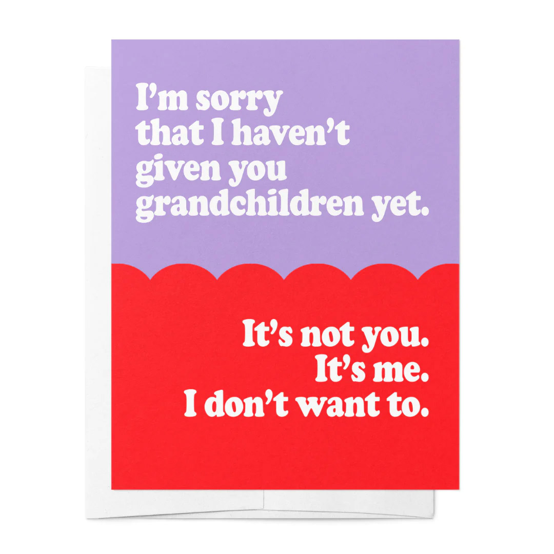Bad on Paper No Grandchildren Card
