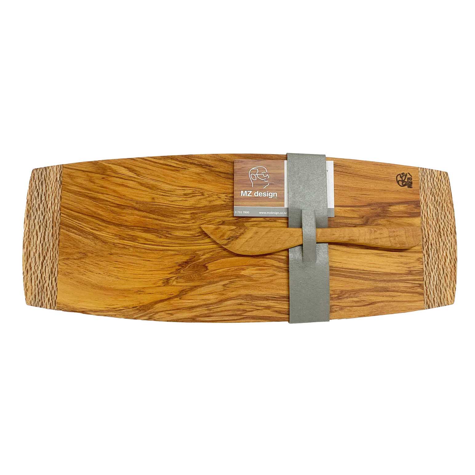 MZ Design Waka Pate Cheese Board With Knife Medium - Rimu