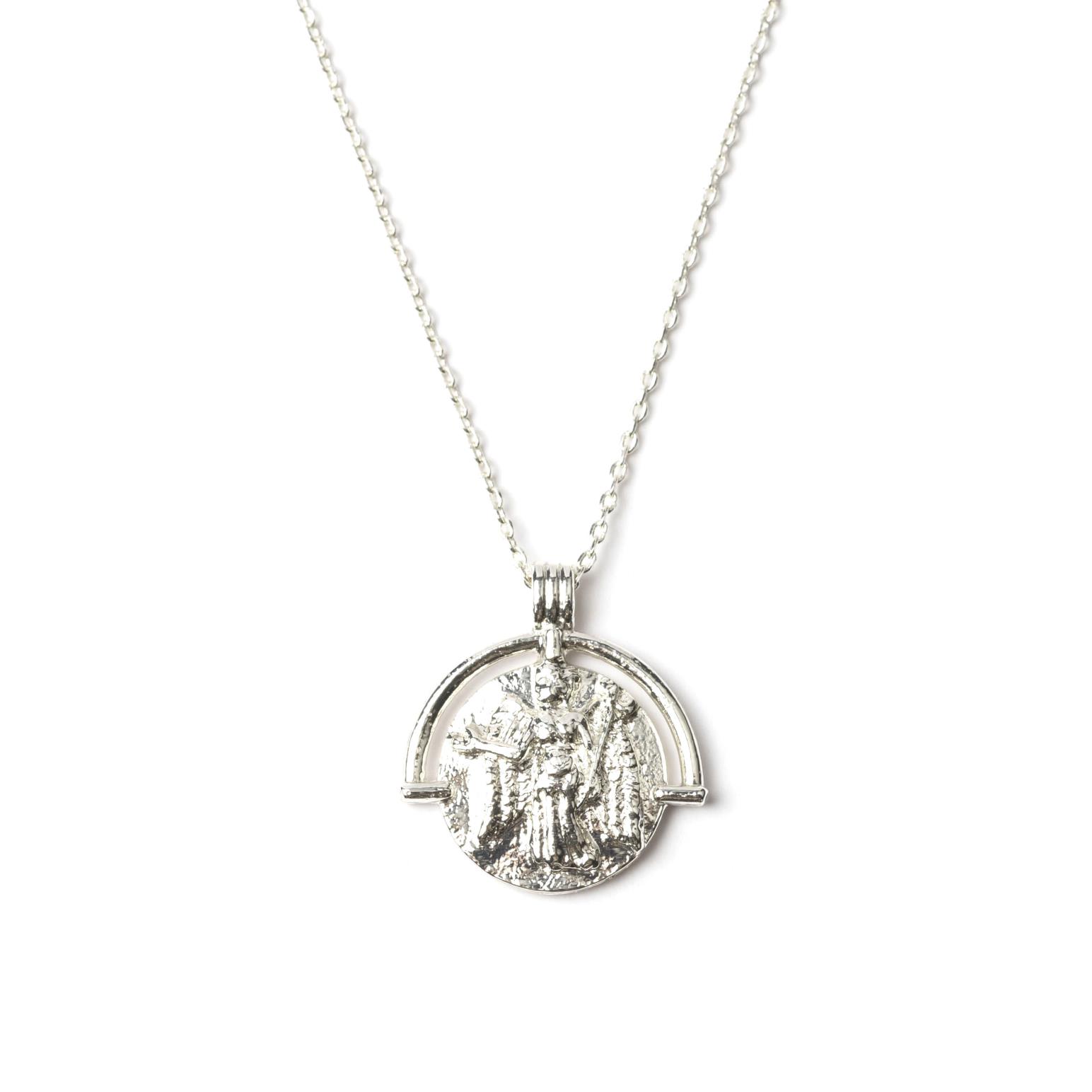 Stella + Gemma Necklace Silver Angel Pendant