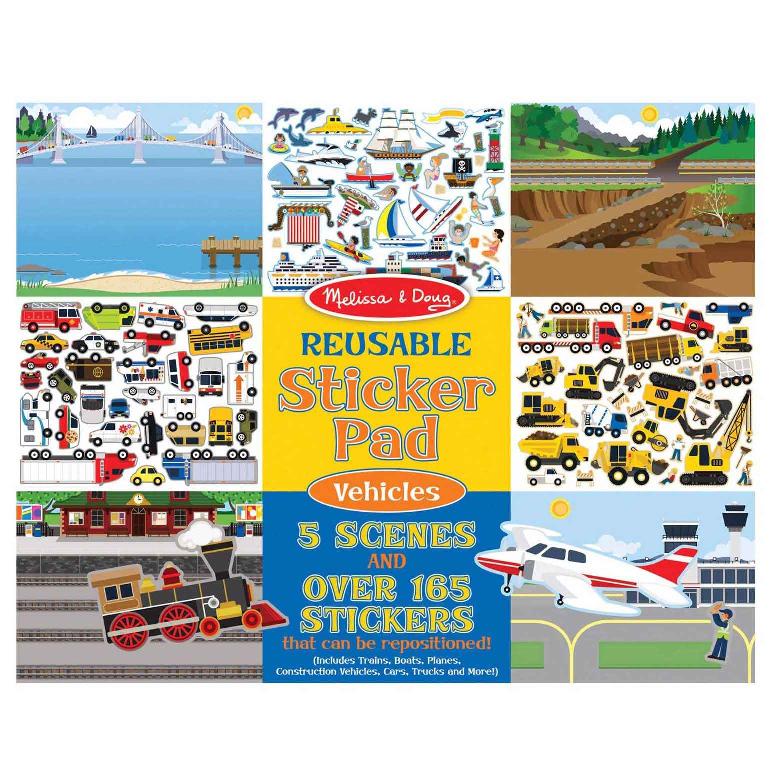 Melissa & Doug Reusable Sticker Pad - Vehicles