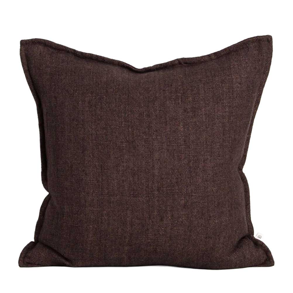 Baya Flaxmill Cushion With Feather Inner 50x50cm - Mahogany