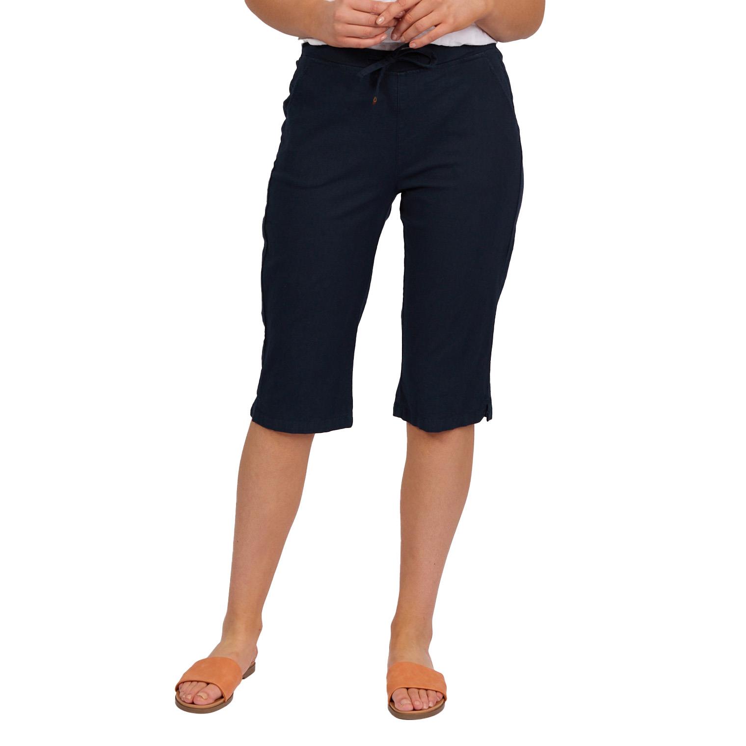 Vassalli Below Knee Slim Leg Elastic Waist Pant