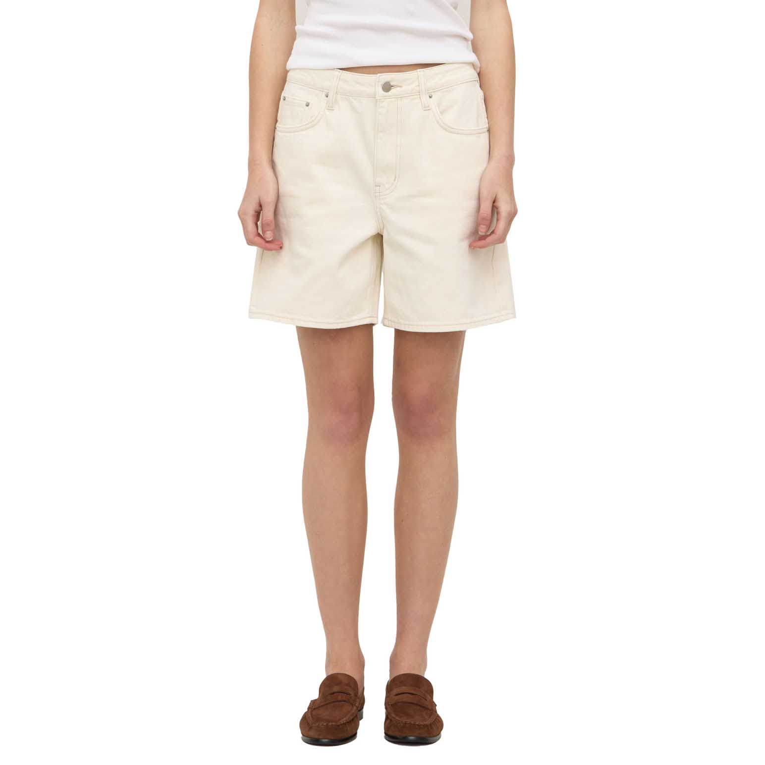 Assembly Label Mid Rise Vintage Denim Short Ecru