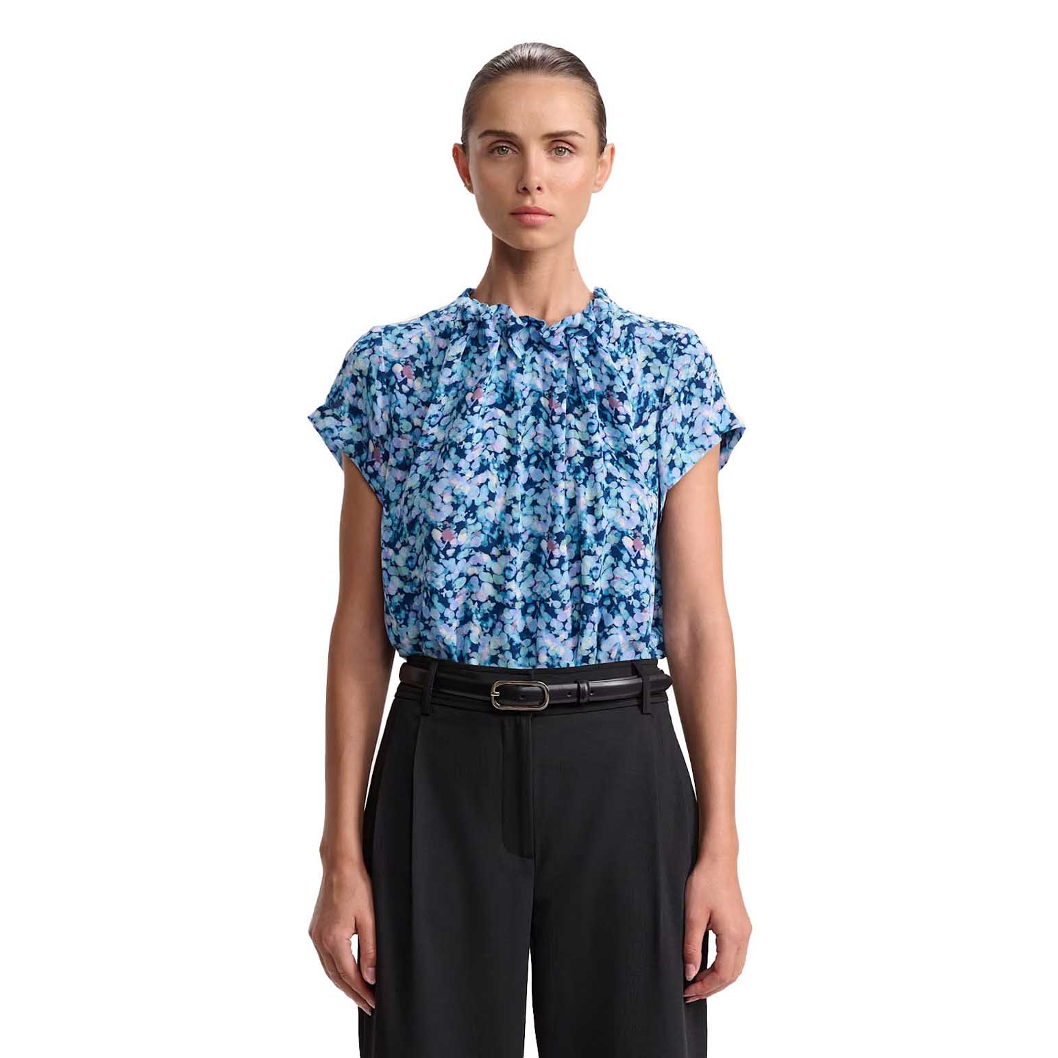 SABA Sequin Silk High Neck Top