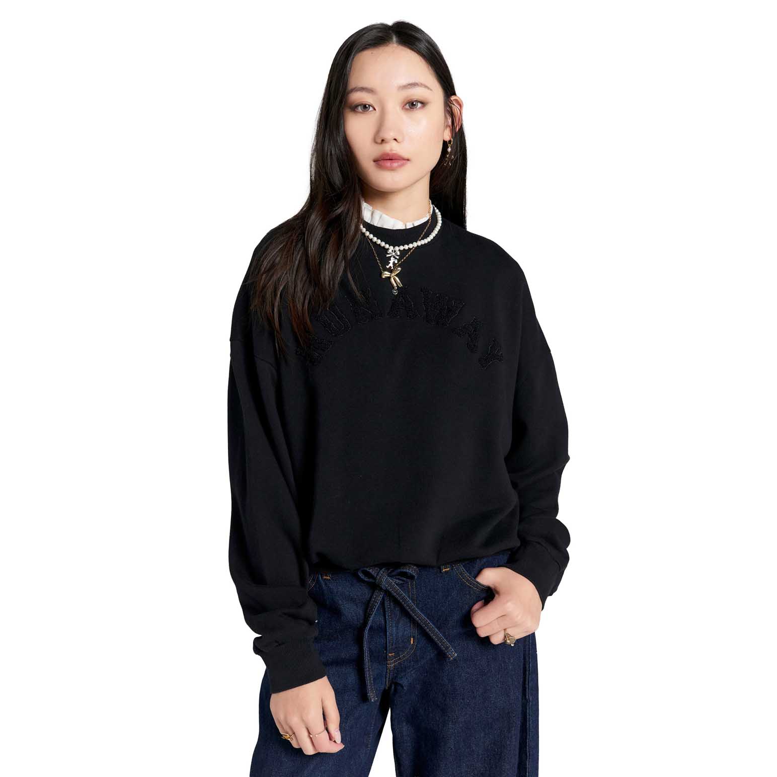 Karen Walker Runaway College Organic Cotton Crewneck Sweatshirt