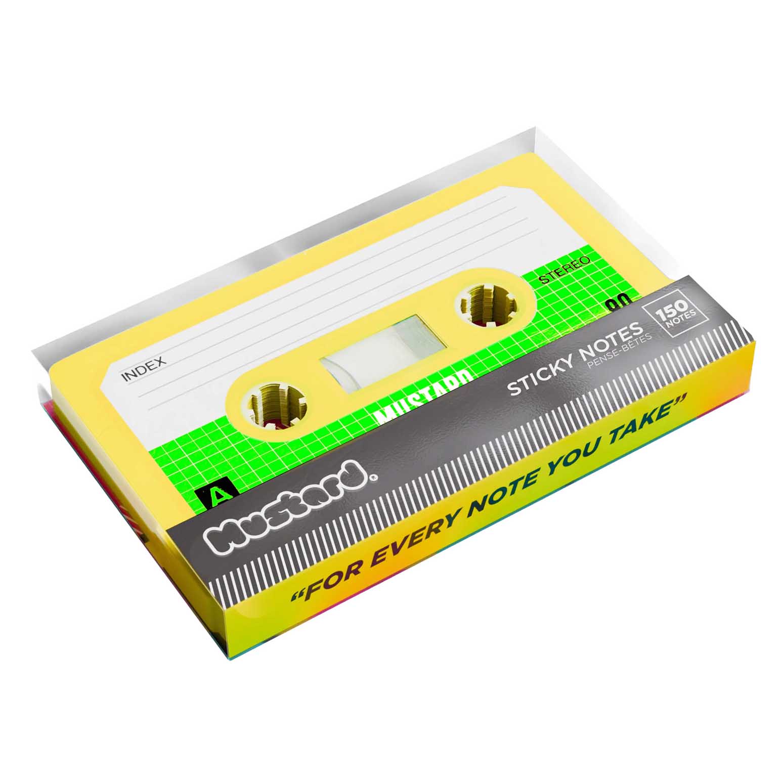 Mustard Cassette Sticky Notes