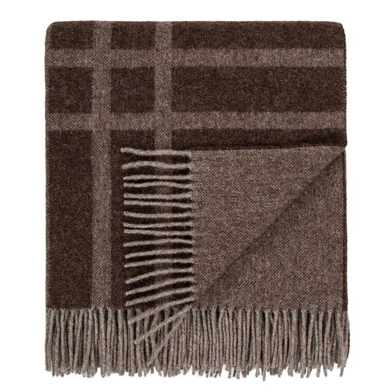 Baya Fiordland 100% NZ Lambswool Throw 190x220cm - Walnut