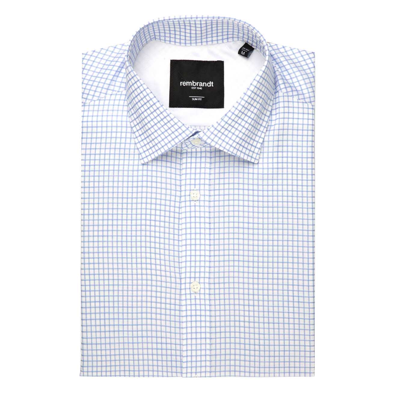 Rembrandt London Blue Graph Check Shirt