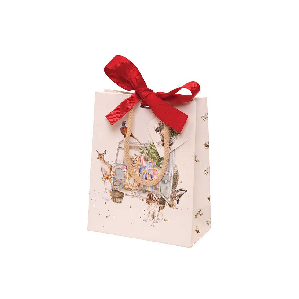 Wrendale Driving Home Small Christmas Gift Bag