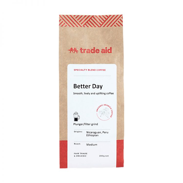Trade Aid Organic Coffee Better Day Blend Medium Ground 200g